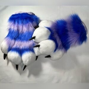 Dark Blue and Lavender Fursuit Paws